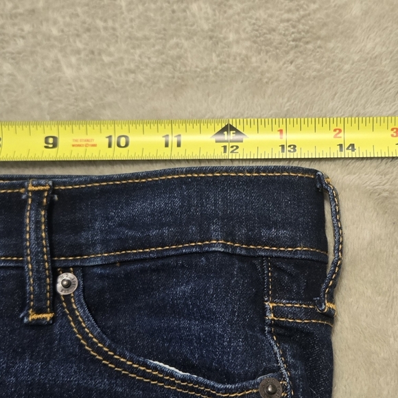 Abercrombie & Fitch Dark Blue Super Skinny Jeans Womens Sz 2L (26x32) Bohemian - Picture 9 of 11